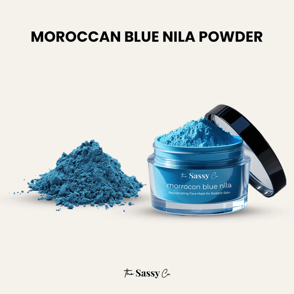 Moroccan Blue Nila Powder - Rejuvenating Face Mask for Radiant Skin